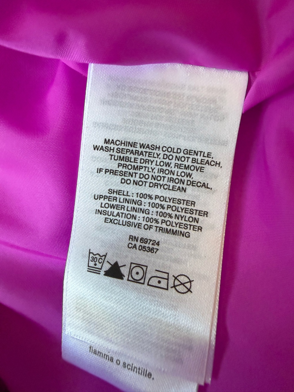 Columbia Baby Snowsuit Bunting 0-3M Purple Pink Hooded Puffer Winter One Piece - Picture 4 of 5